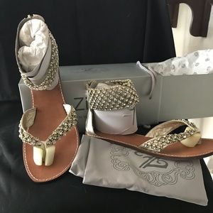Gladiator embellished sandals